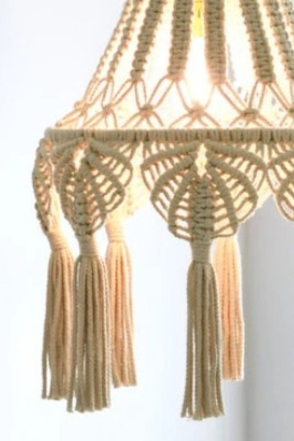 Macrame Hanging Lampshade