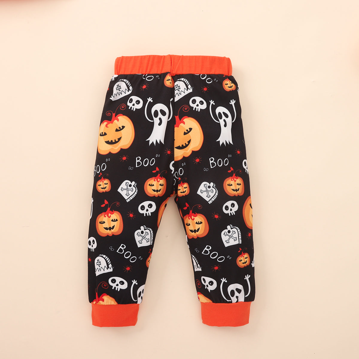 BOO Graphic Long Sleeve Hoodie and Printed Pants Set